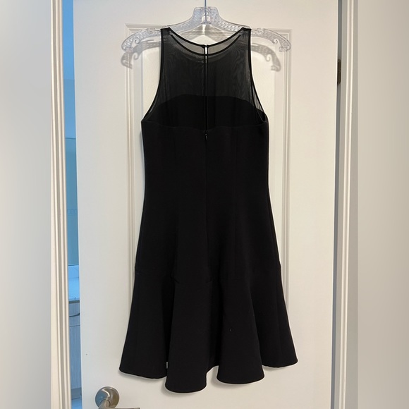 Club Monaco size 0 mesh top fitted dress with flare skirt - Picture 2 of 4